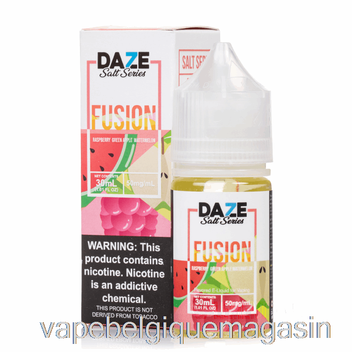 Vape Juice Framboise Pomme Verte Pastèque - 7 Daze Fusion Salt - 30ml 50mg